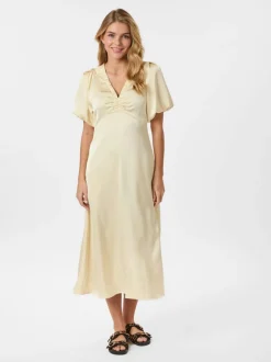 Illana Heavy Sateen Dress Light Yellow