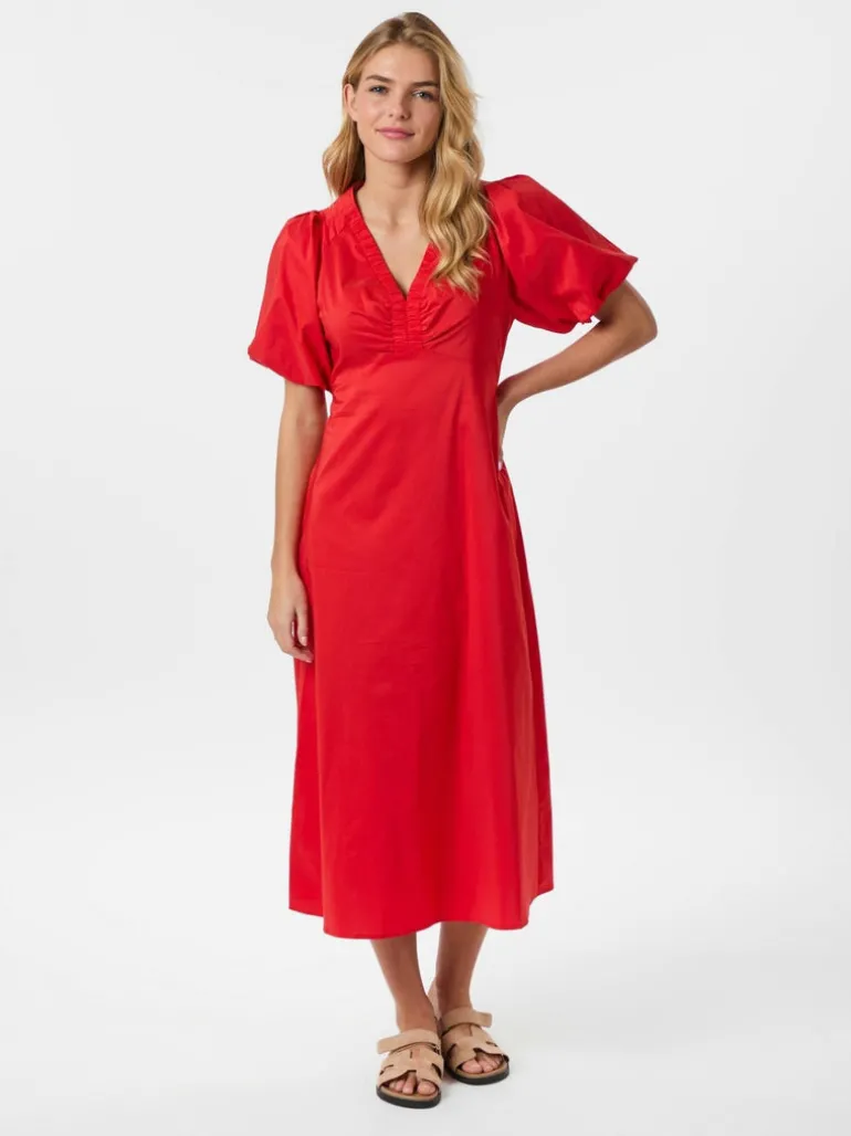 Illana Poplin Dress Red