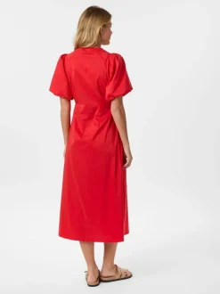 Illana Poplin Dress Red