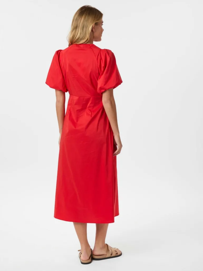 Illana Poplin Dress Red