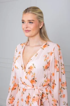 Ingrid Maxi Dress Peach Bloom