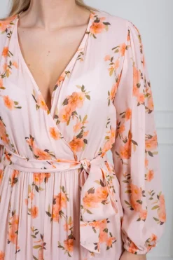Ingrid Maxi Dress Peach Bloom