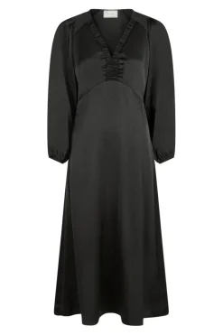Isobel Heavy Sateen Dress Black