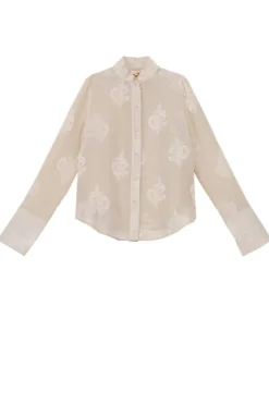 Jacquard Blouse Vintage White