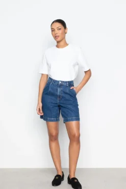 Jason Shorts Washed Dark Blue