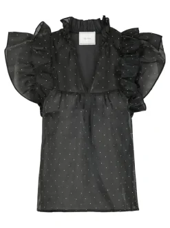 Jayla Bedazzled Top Black