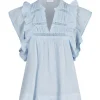 Jayla S Voile Top Light Blue