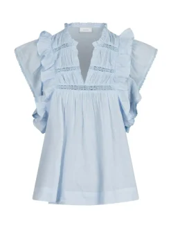 Jayla S Voile Top Light Blue