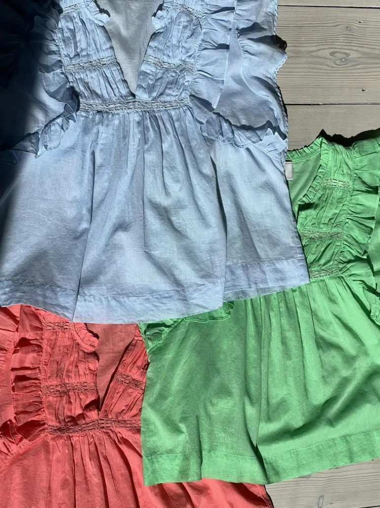 Jayla S Voile Top Light Blue