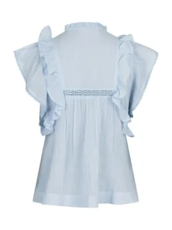 Jayla S Voile Top Light Blue