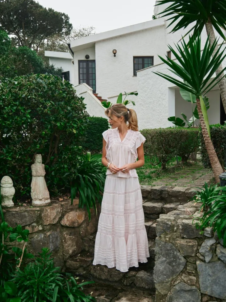 Jayla S Voile Top Light Pink