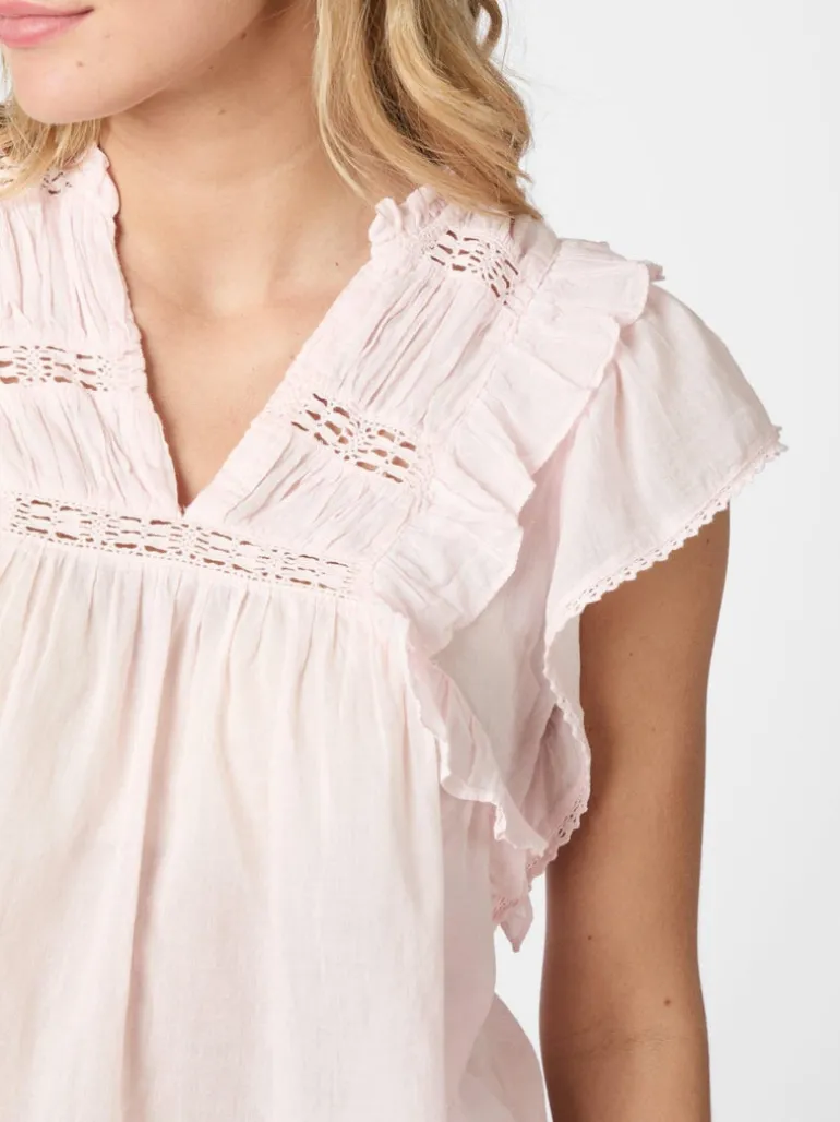 Jayla S Voile Top Light Pink