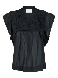 Jayla S Voile Top Navy