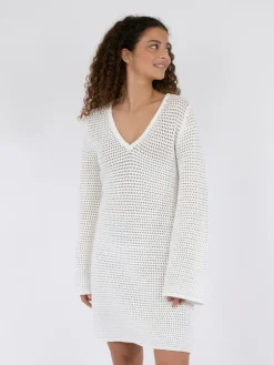 Jeanett Crochet Dress Off White