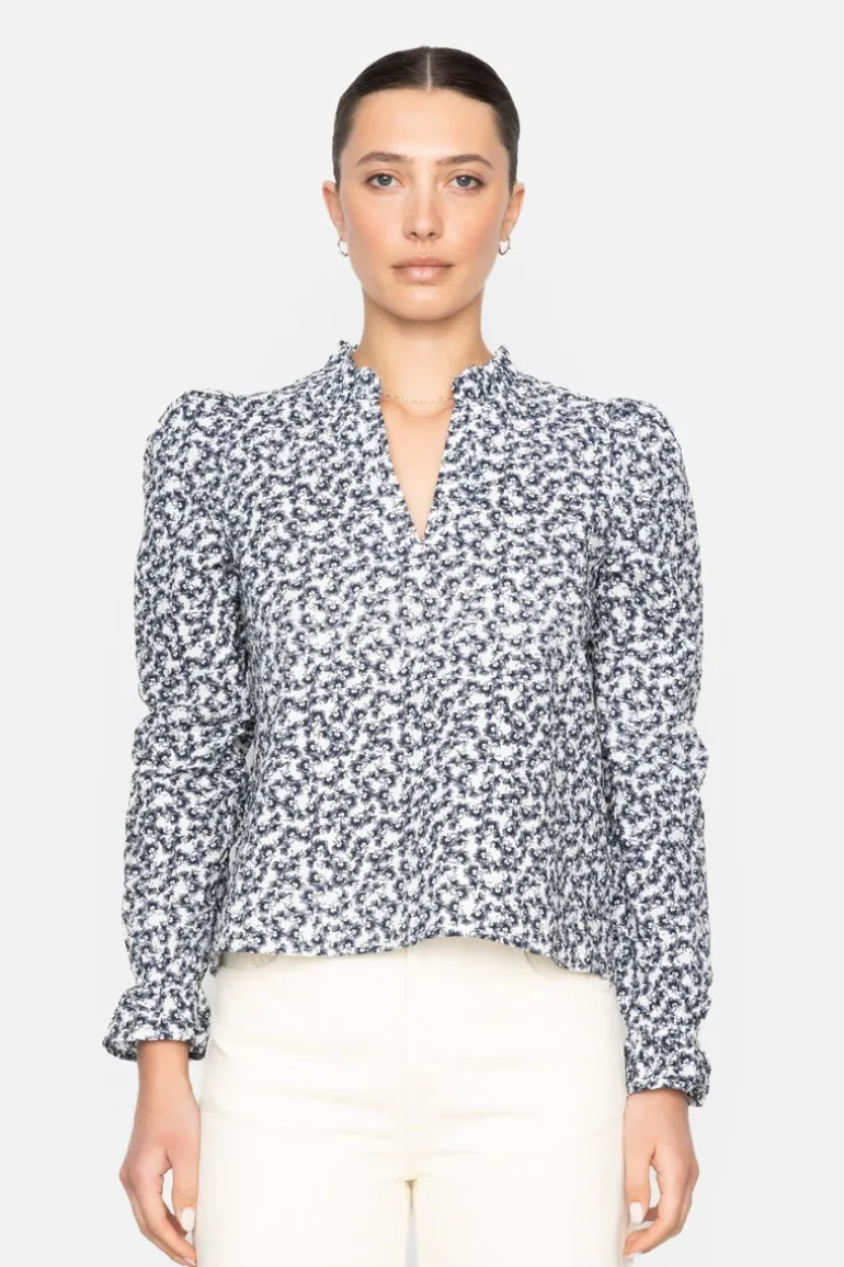 Jenny Blouse Navy Rosehip Print