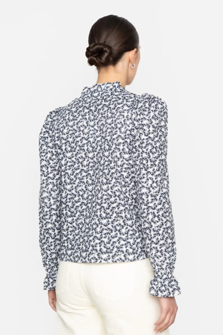 Jenny Blouse Navy Rosehip Print