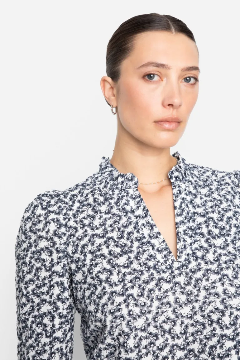 Jenny Blouse Navy Rosehip Print
