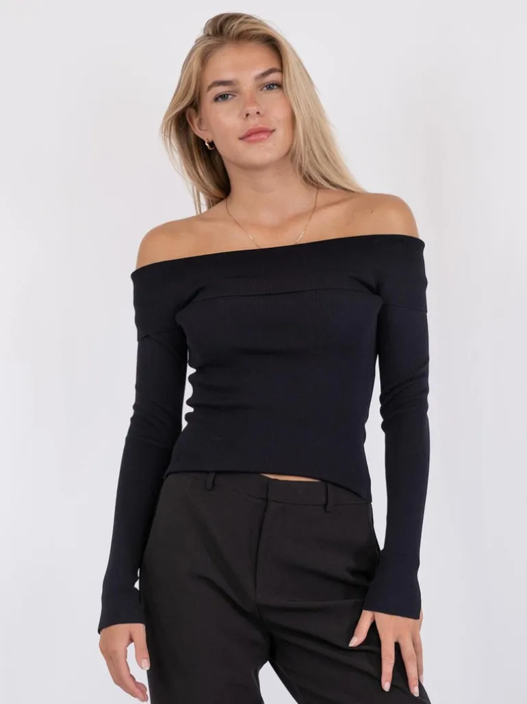 Jessy Knit Blouse Black