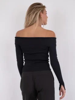 Jessy Knit Blouse Black