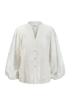 Joan Embroidery Blouse White