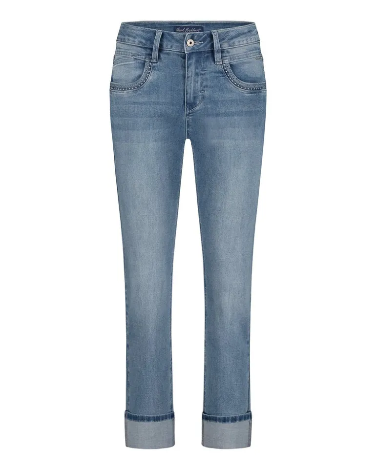 Kate Denim & Embroid. Pockets Stoneused