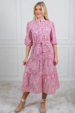 Kate Long Dress Rose/Pink/Blue