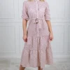 Kate Long Dress White/Rose