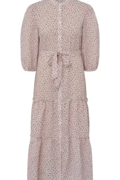 Kate Long Dress White/Rose
