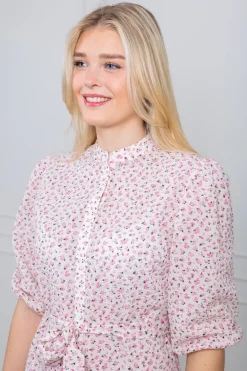 Kate Long Dress White/Rose