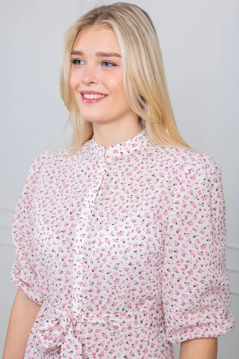 Kate Long Dress White/Rose