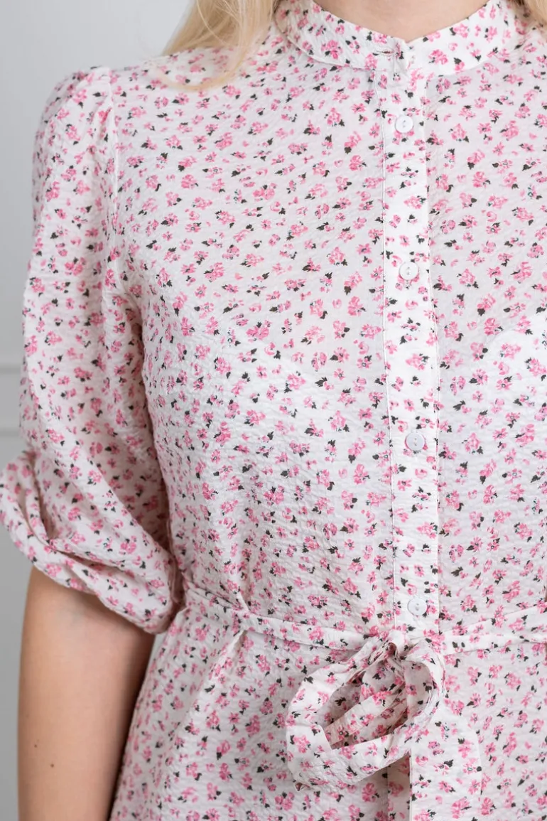 Kate Long Dress White/Rose