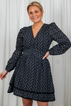 Lea Dress Black Lupin Print