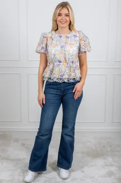 Leanna Ss Top Star White