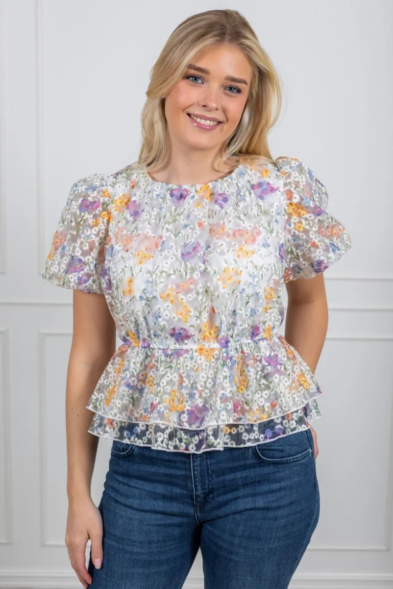 Leanna Ss Top Star White