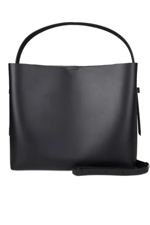 Leata Maxi Leather Bag Black