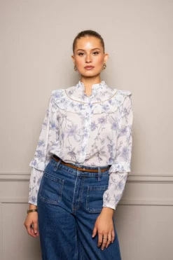 Lillian Blouse Blue Bird