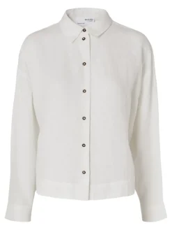Linnie Ls Linen Shirt Snow White