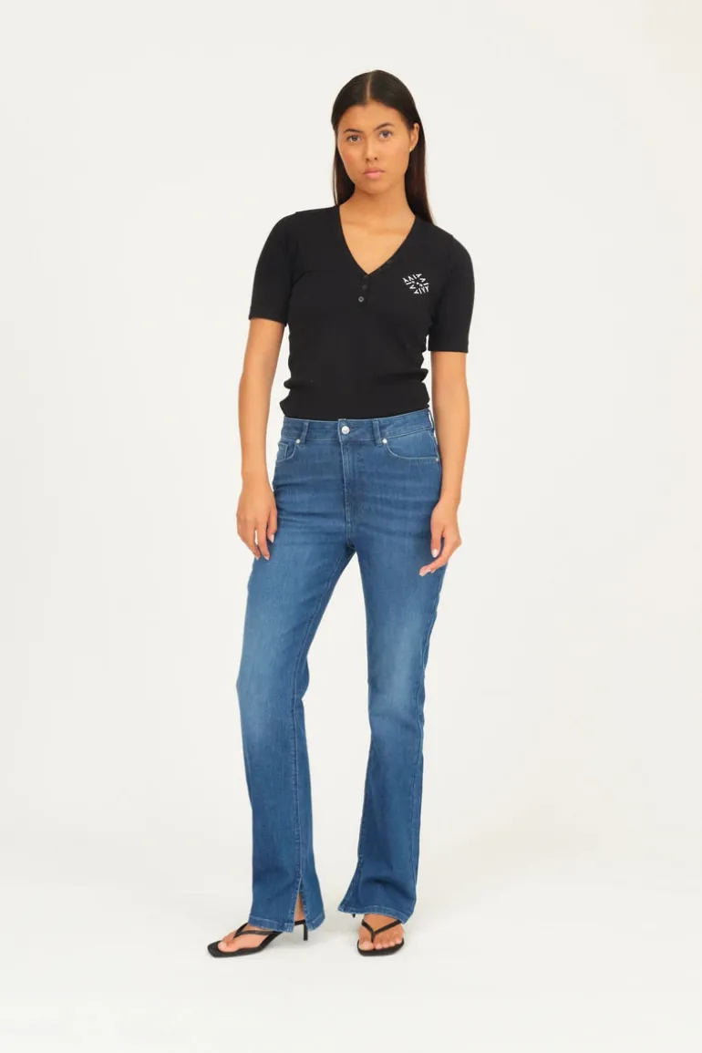 Lulu Jeans Split Wash Tenerife Denim Blue