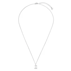Luxe E Initial Necklace Silver