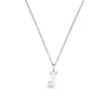 Luxe J Initial Necklace Silver