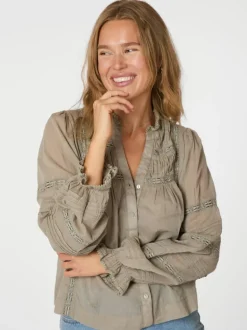 Lyla S Voile Blouse Smoke Green