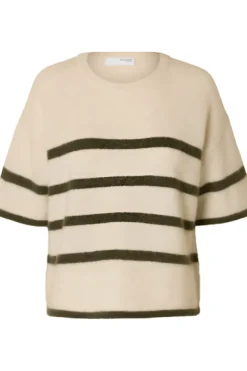 Maline-Liliana 2/4 Knit O-Neck Birch Kalamata