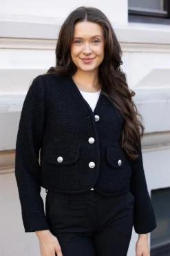 Manua Boucle Jacket Black