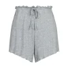 Merritt Pointelle Shorts Light Grey