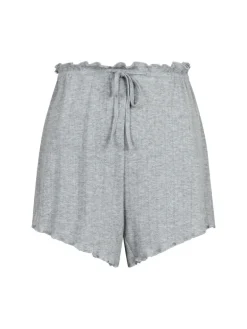 Merritt Pointelle Shorts Light Grey