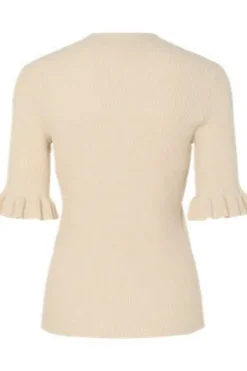 Mikke Ss Knit Top Birch