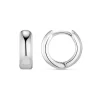 Mini Domed Huggie Hoops Silver