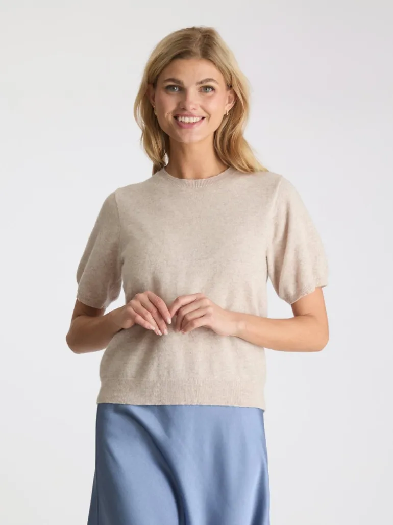 Missy Knit Tee Sand Melange
