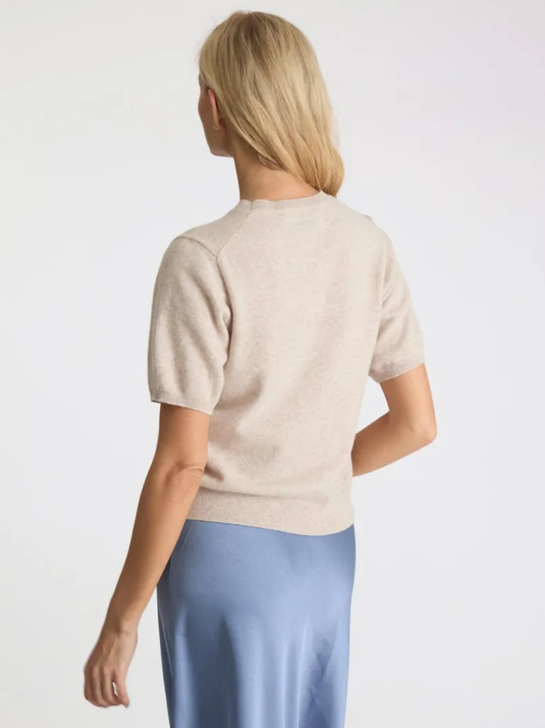 Missy Knit Tee Sand Melange