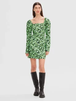 Natalie Ls Short Dress Black Aop